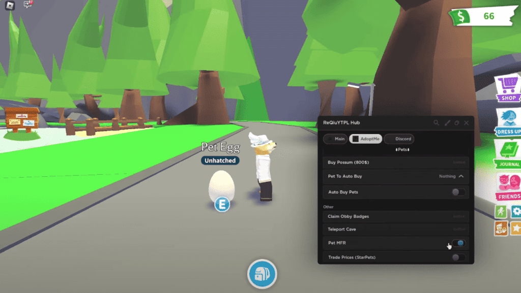 Image of Roblox Adopt me script gameplay