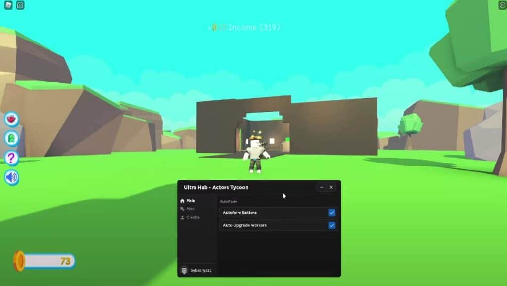 Image of Roblox Actors tycoon script gameplay