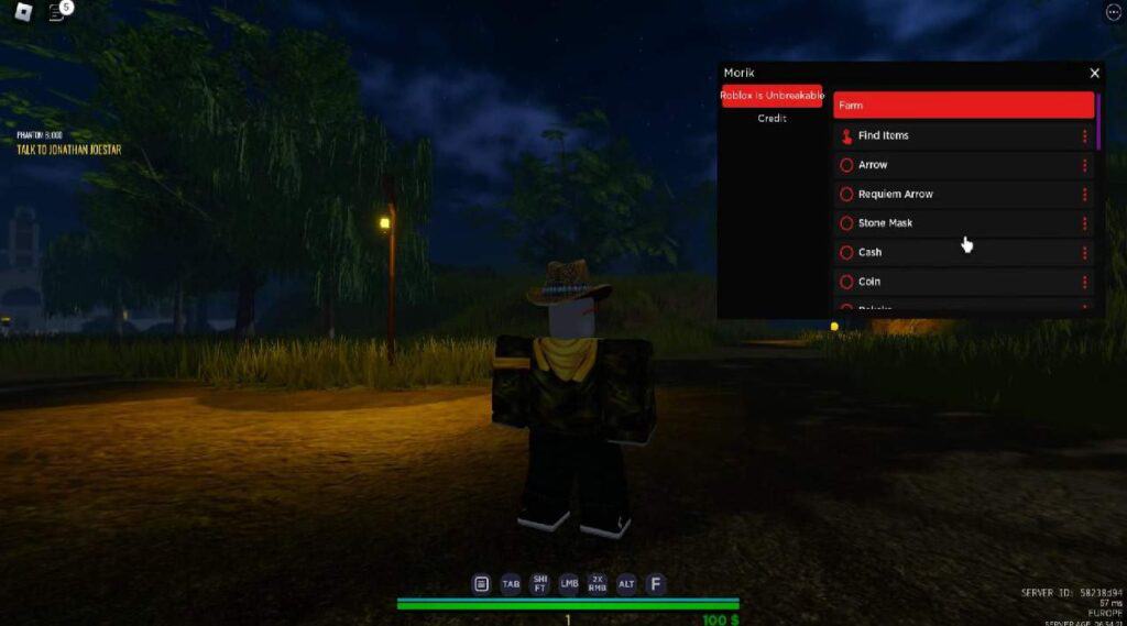 Image of Roblox is Unbreakable script gameplay